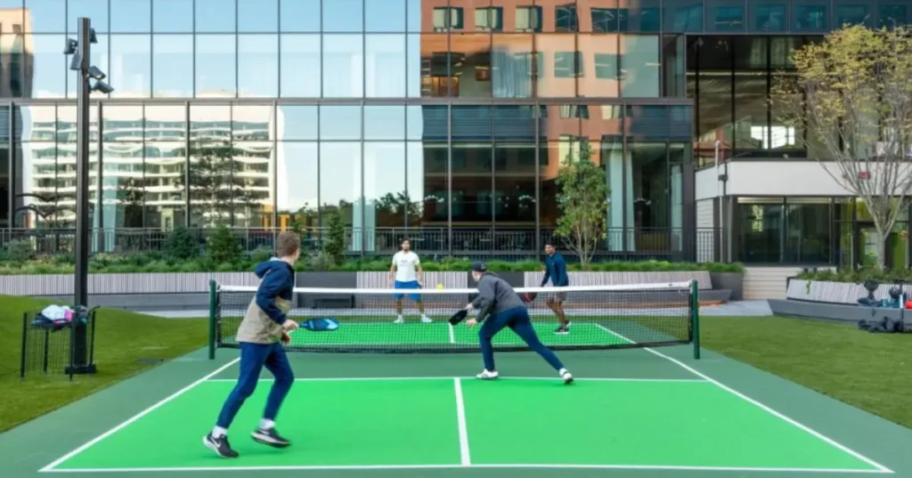 Kendall Square Rooftop Garden Pickleball Court